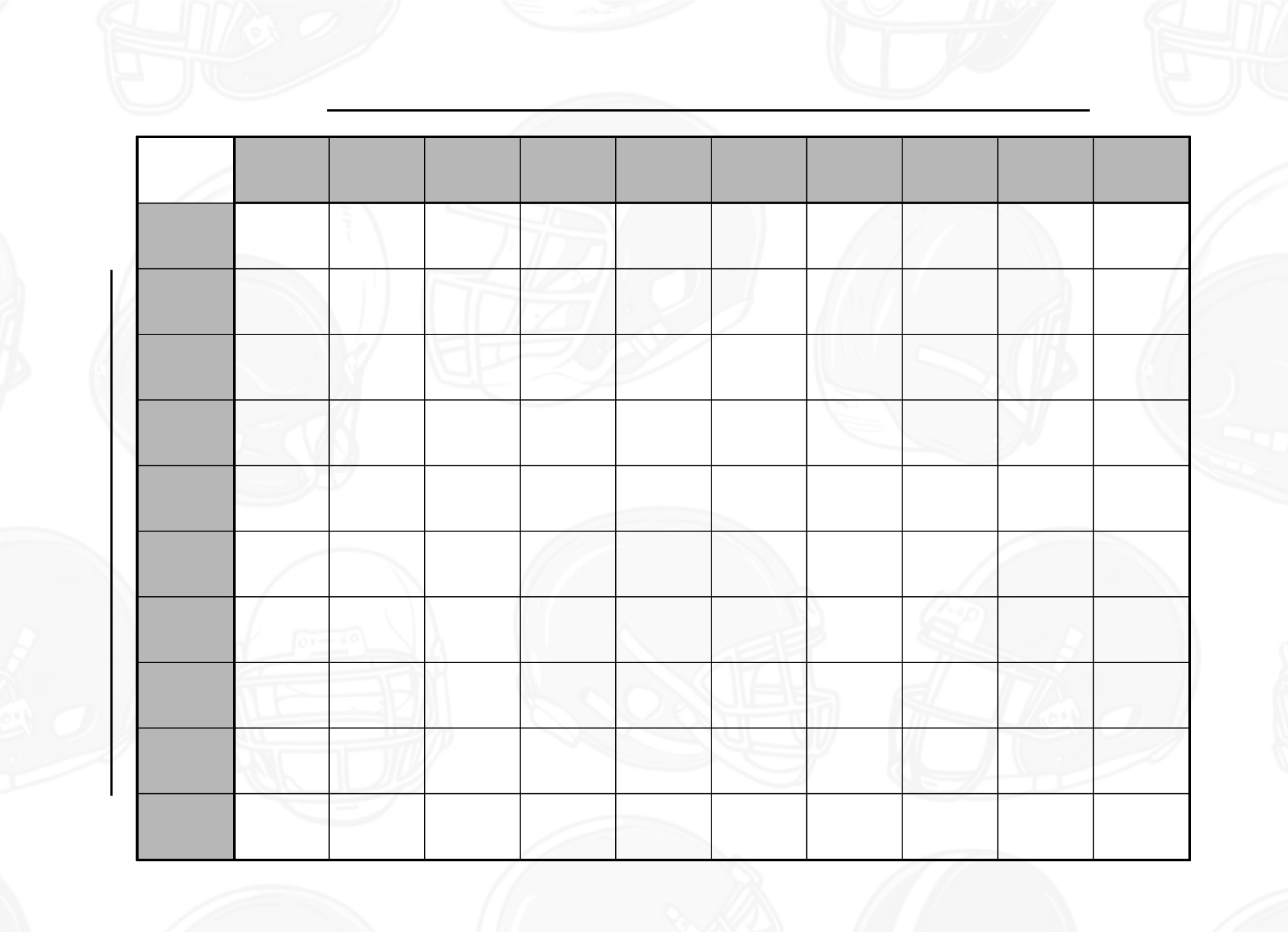 free printable football pool sheets
