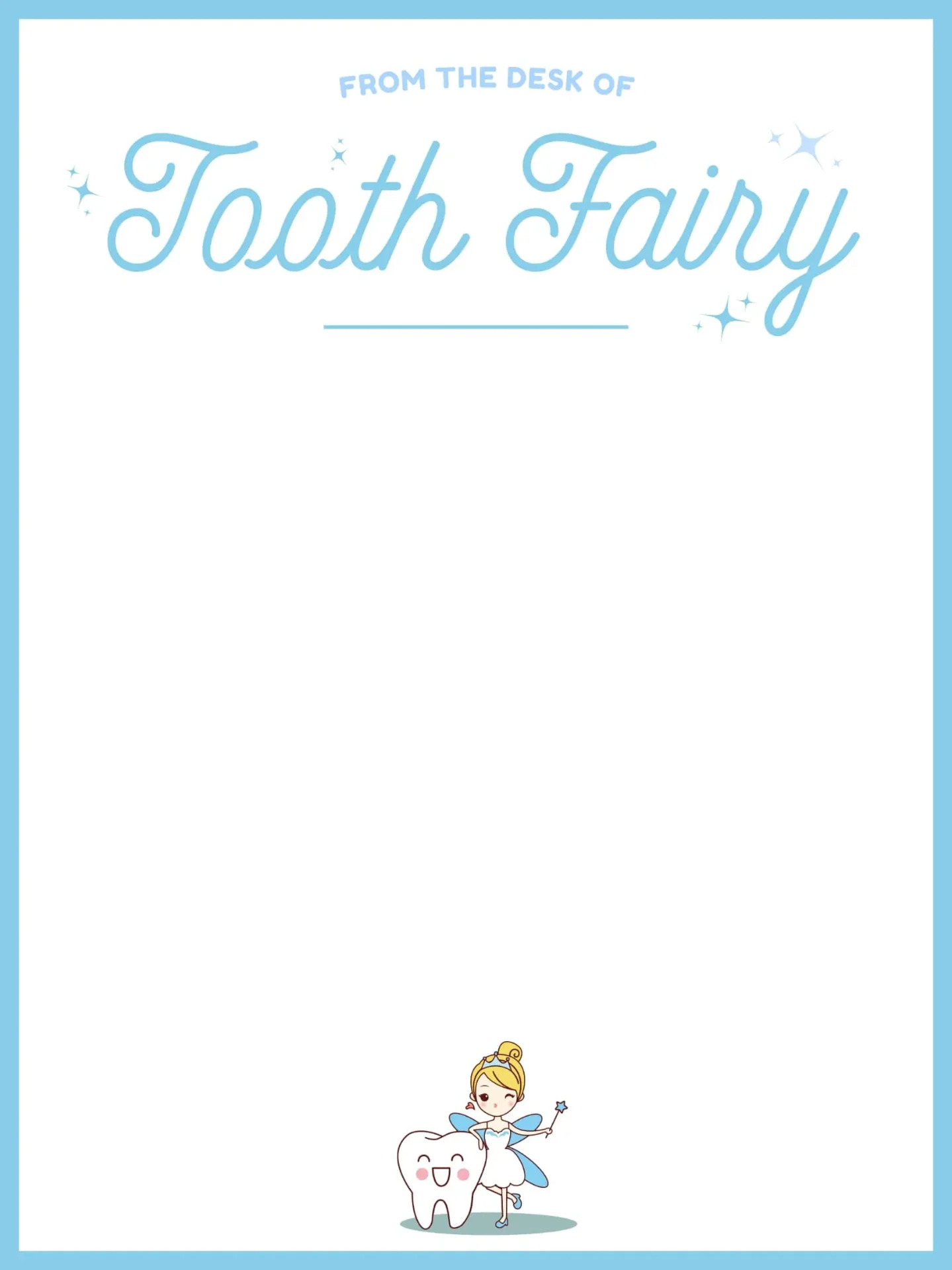 letter from tooth fairy printable