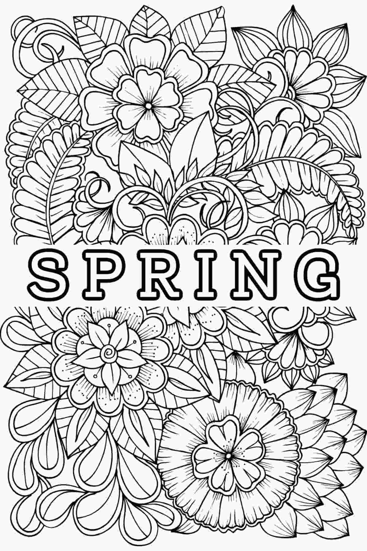 spring coloring sheets printables