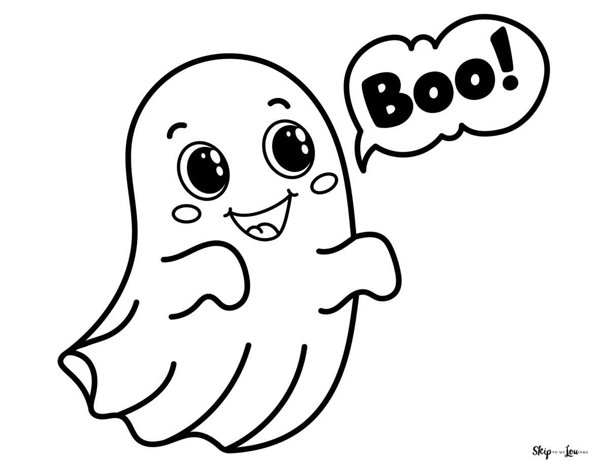 ghost coloring pages printable