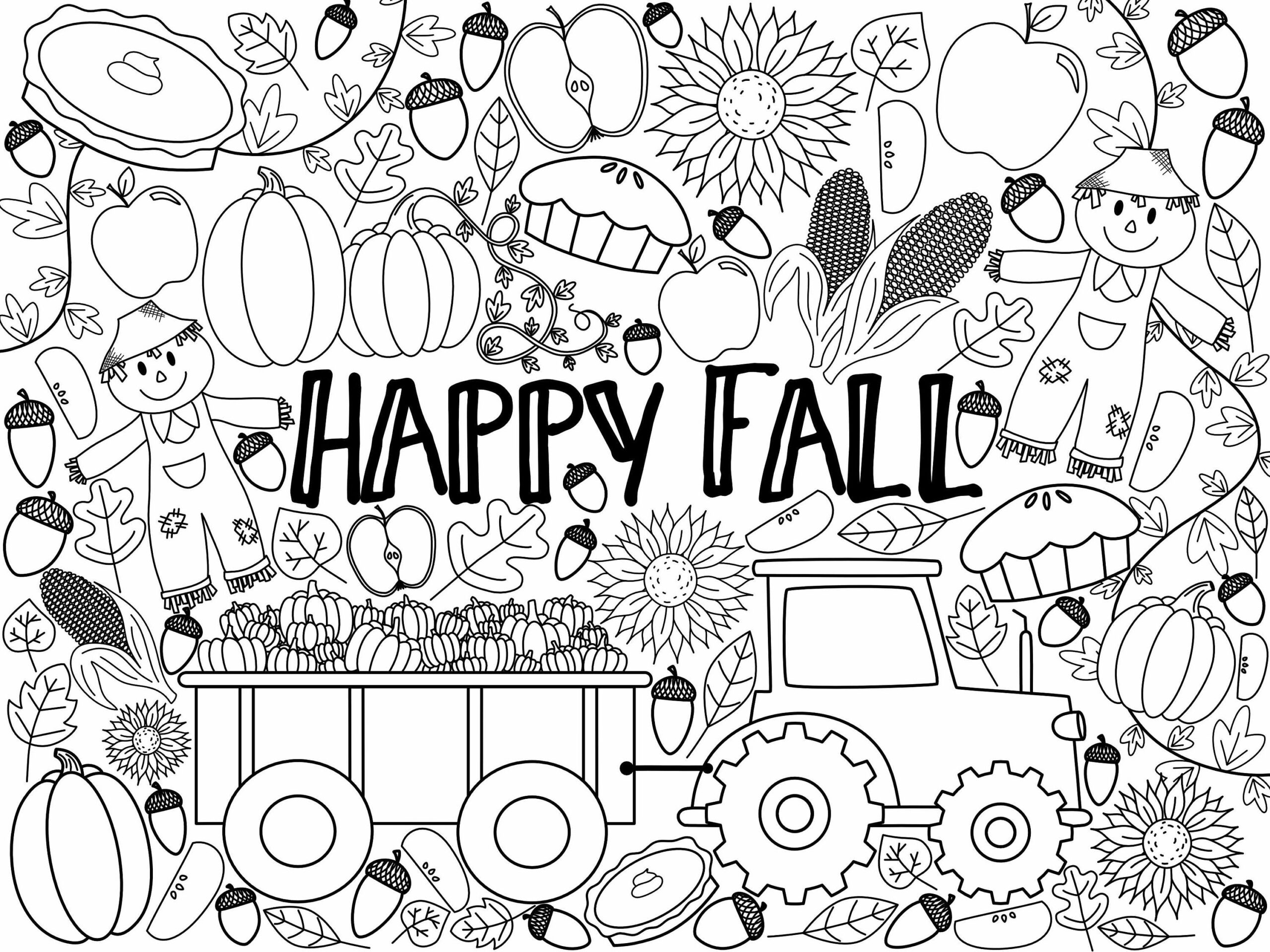 GIANT Fall Coloring Page digital Download Etsy New Zealand GIANT Fall Coloring Page digital Download Etsy New Zealand
