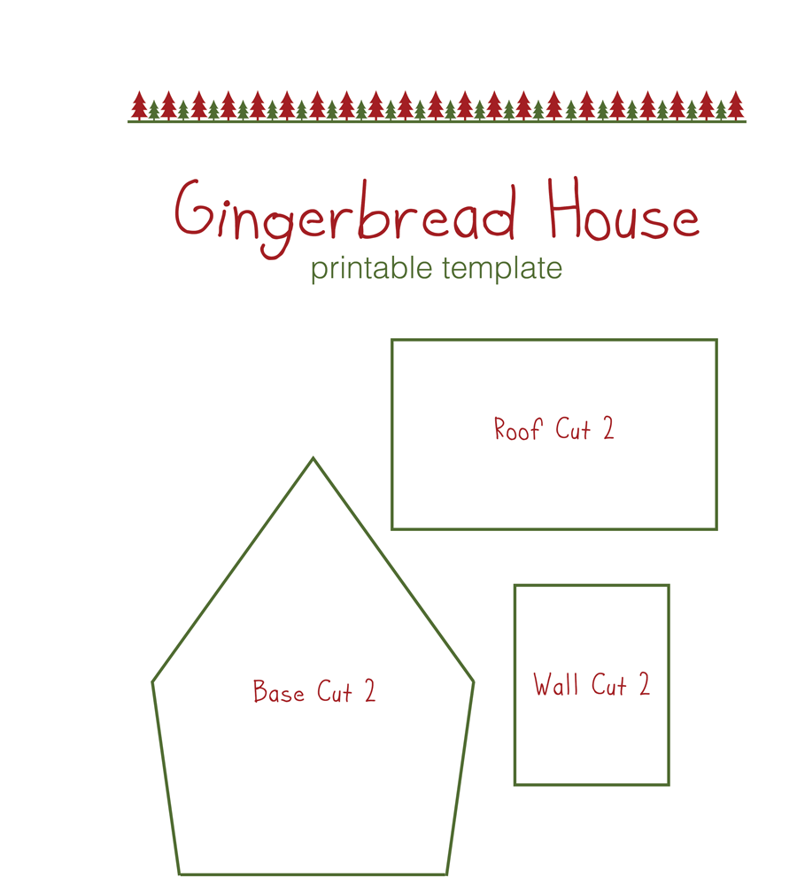 printable template for gingerbread house