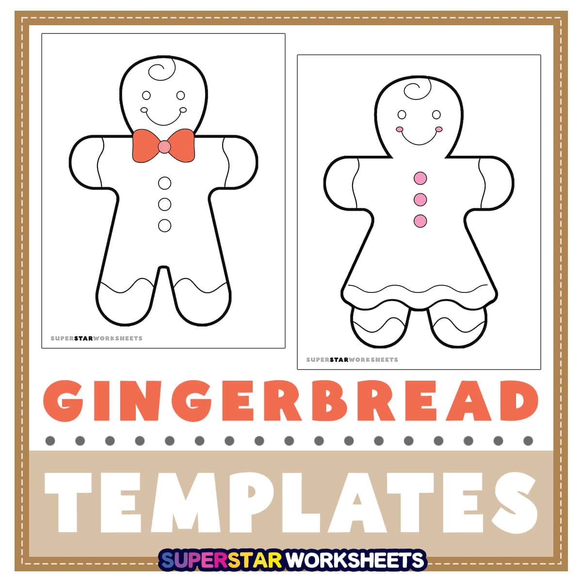 free gingerbread man template printable
