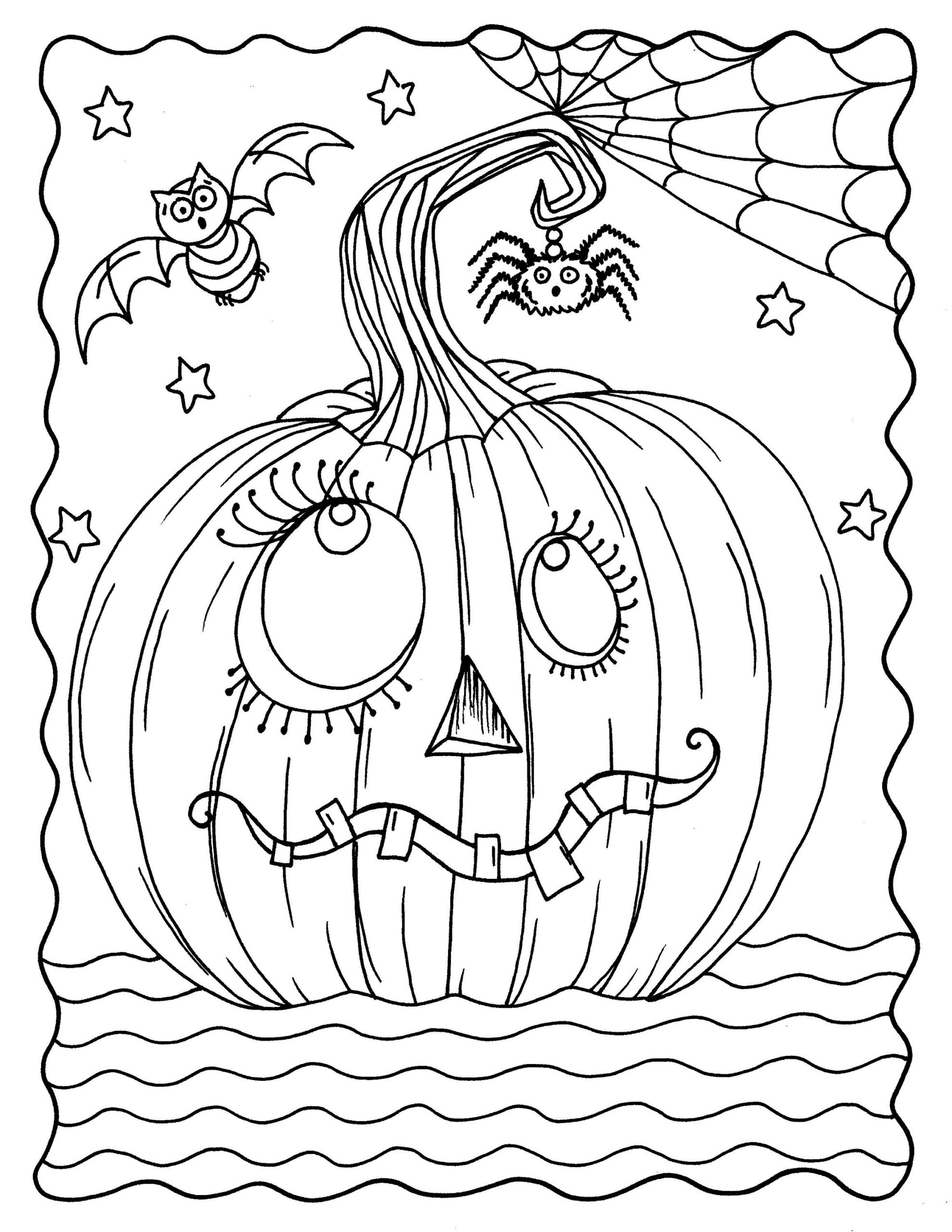 pumpkin coloring template printable
