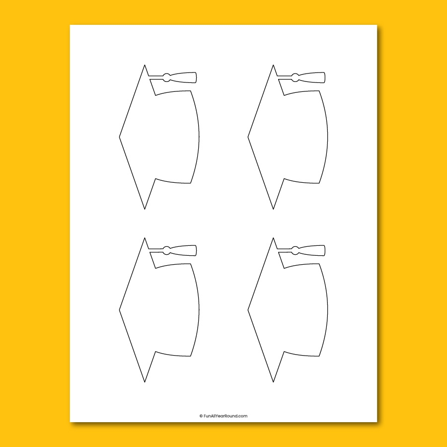 graduation cap template printable