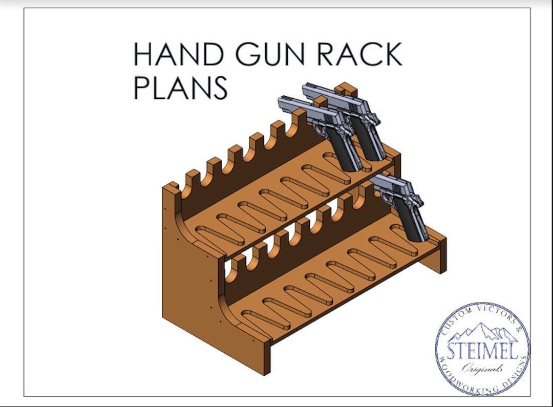 Gun Rack Plan SVG Pistol Wall Hanging Woodworking Blue Prints Holster Ammo Shelf Vector Laser Engraving CNC Cricut Glowforge Etsy Gun Rack Plan SVG Pistol Wall Hanging Woodworking Blue Prints Holster Ammo Shelf Vector Laser Engraving CNC Cricut Glowforge Etsy