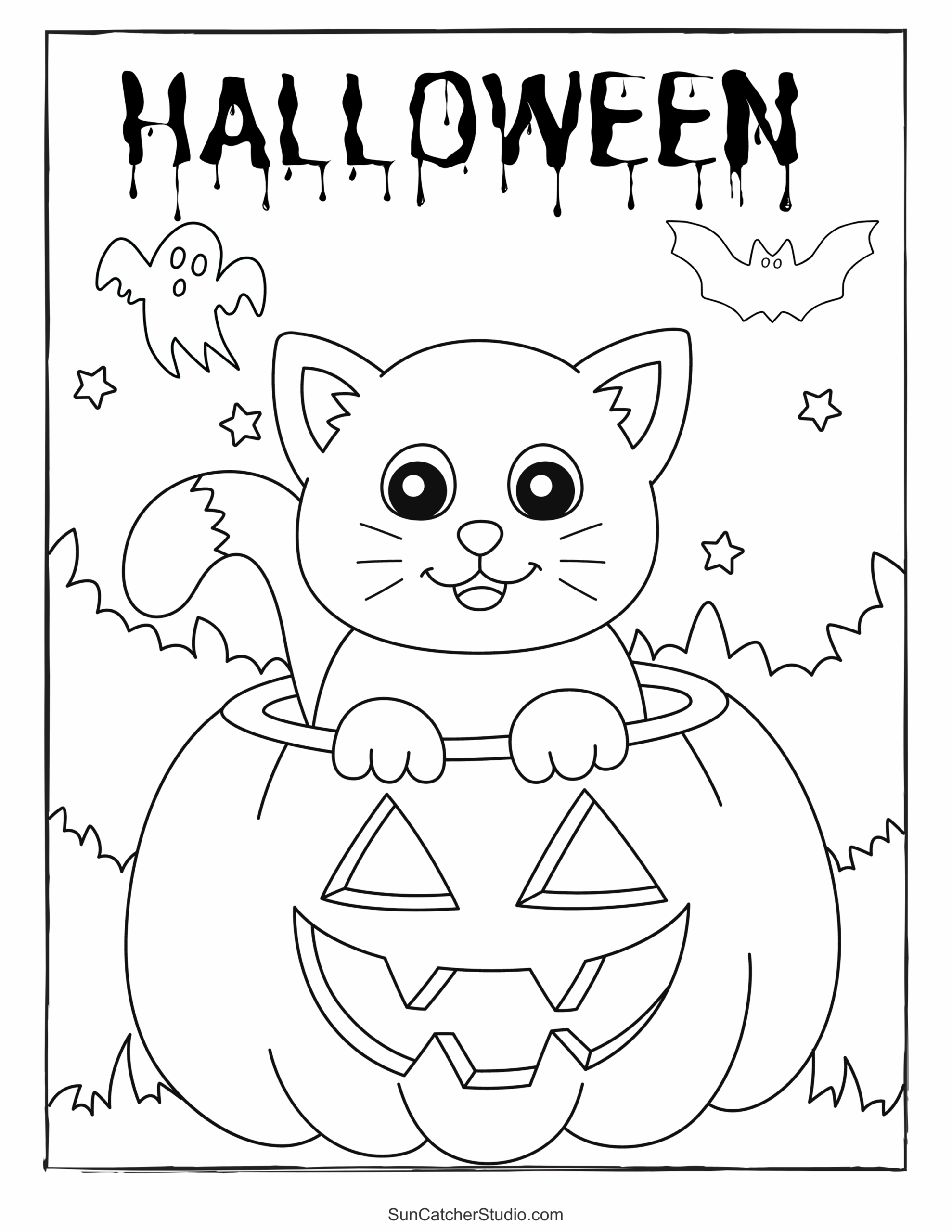 halloween free printable coloring sheets