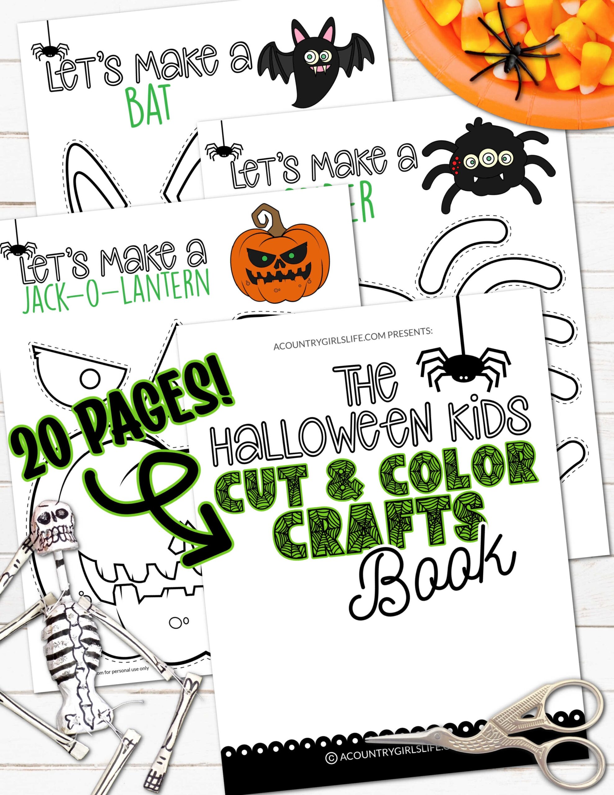 Halloween Cut Out Templates Cut Paste Crafts A Country Girl s Life