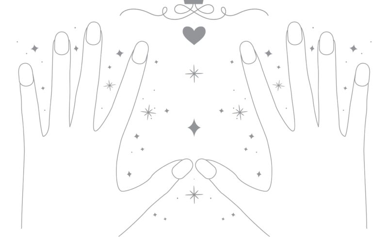 Hand With Nails Manicure Template To Color Etsy