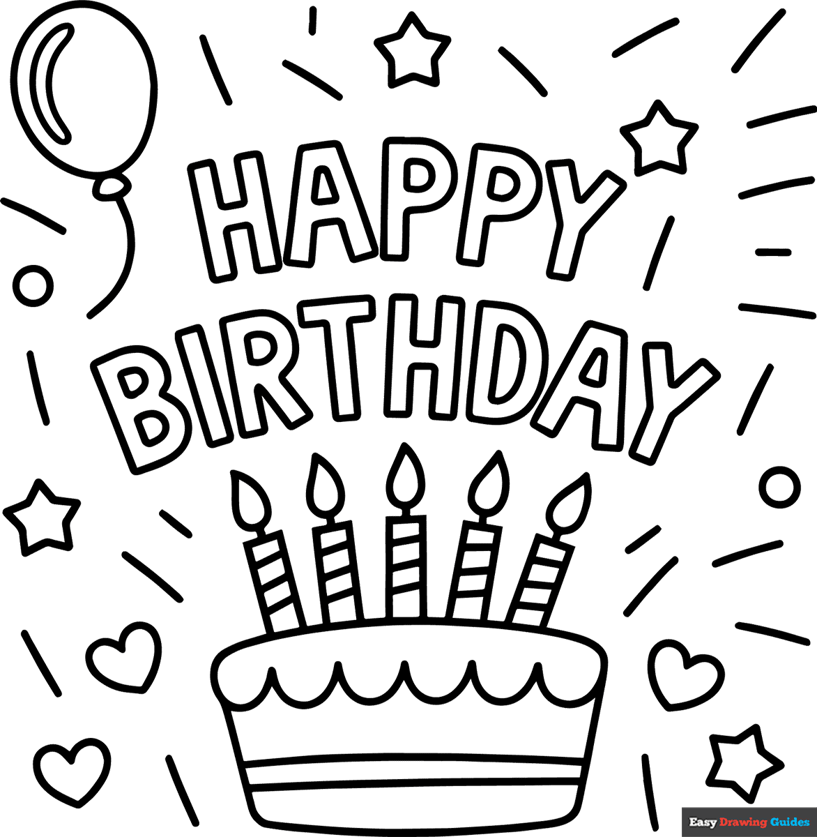 printable coloring birthday cards