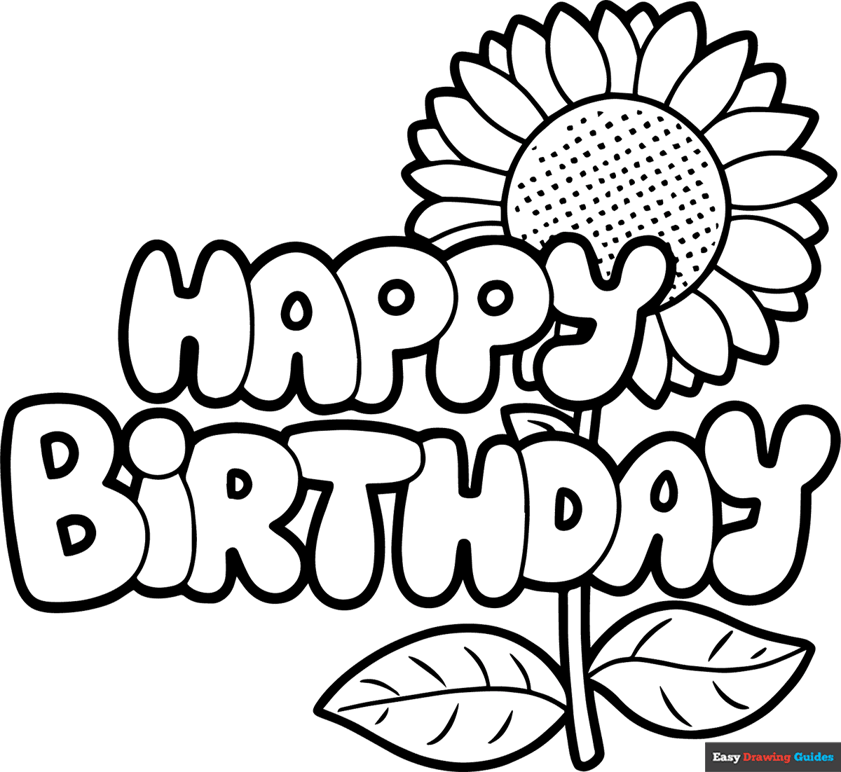 happy birthday coloring sheets printables