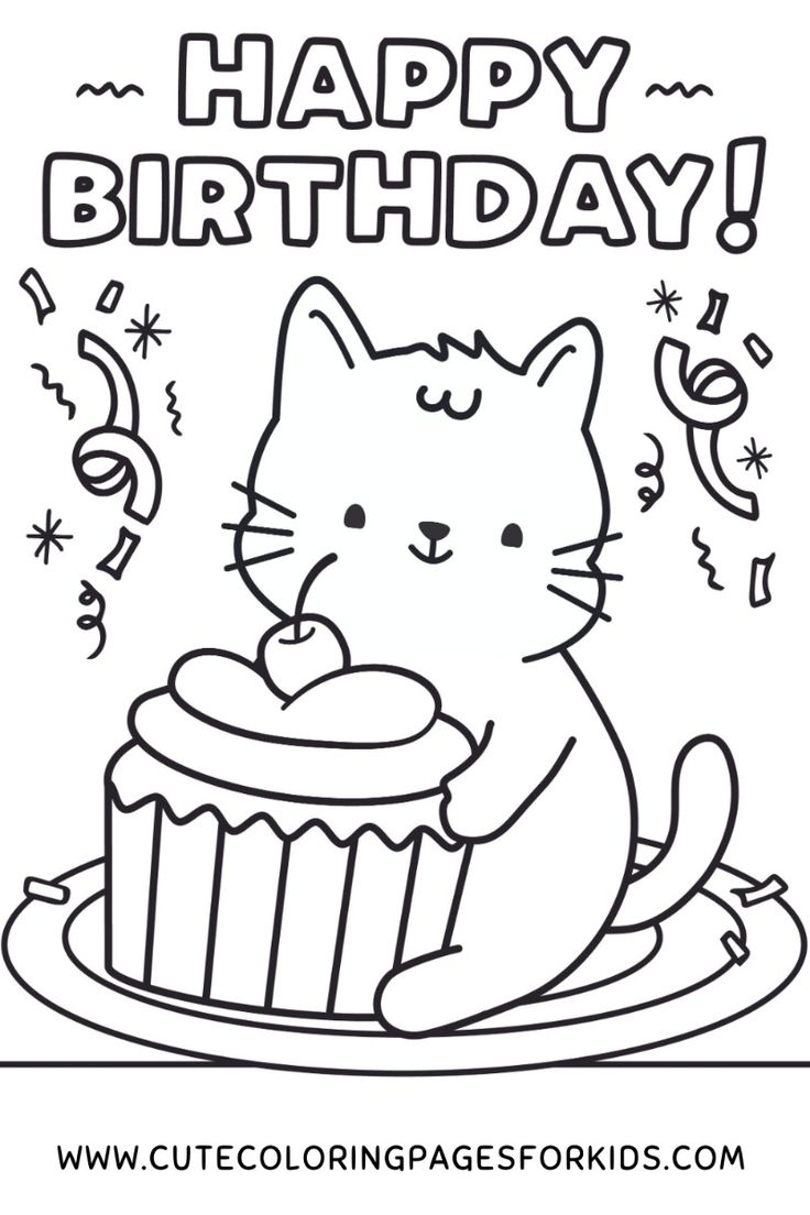 coloring birthday cards printable