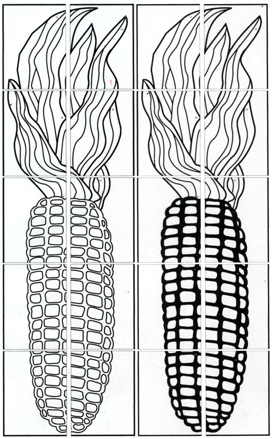 corn template printable