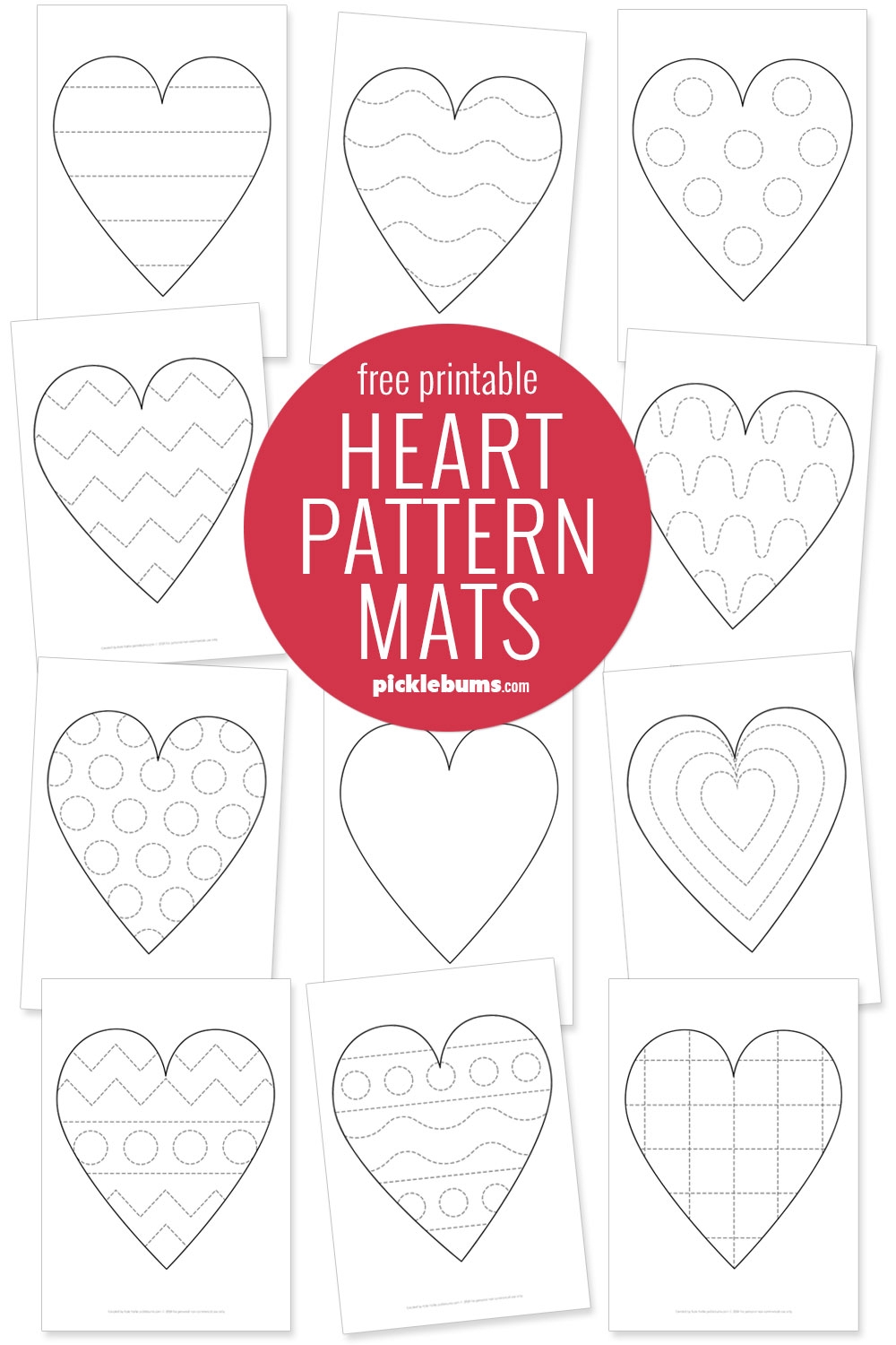 free printable heart shape template