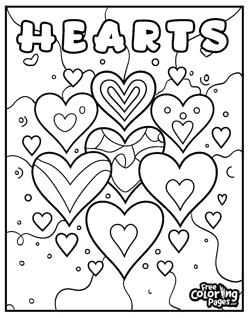 printable heart pictures to color