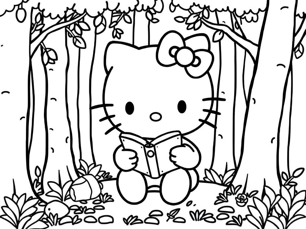 hello kitty coloring sheet printable