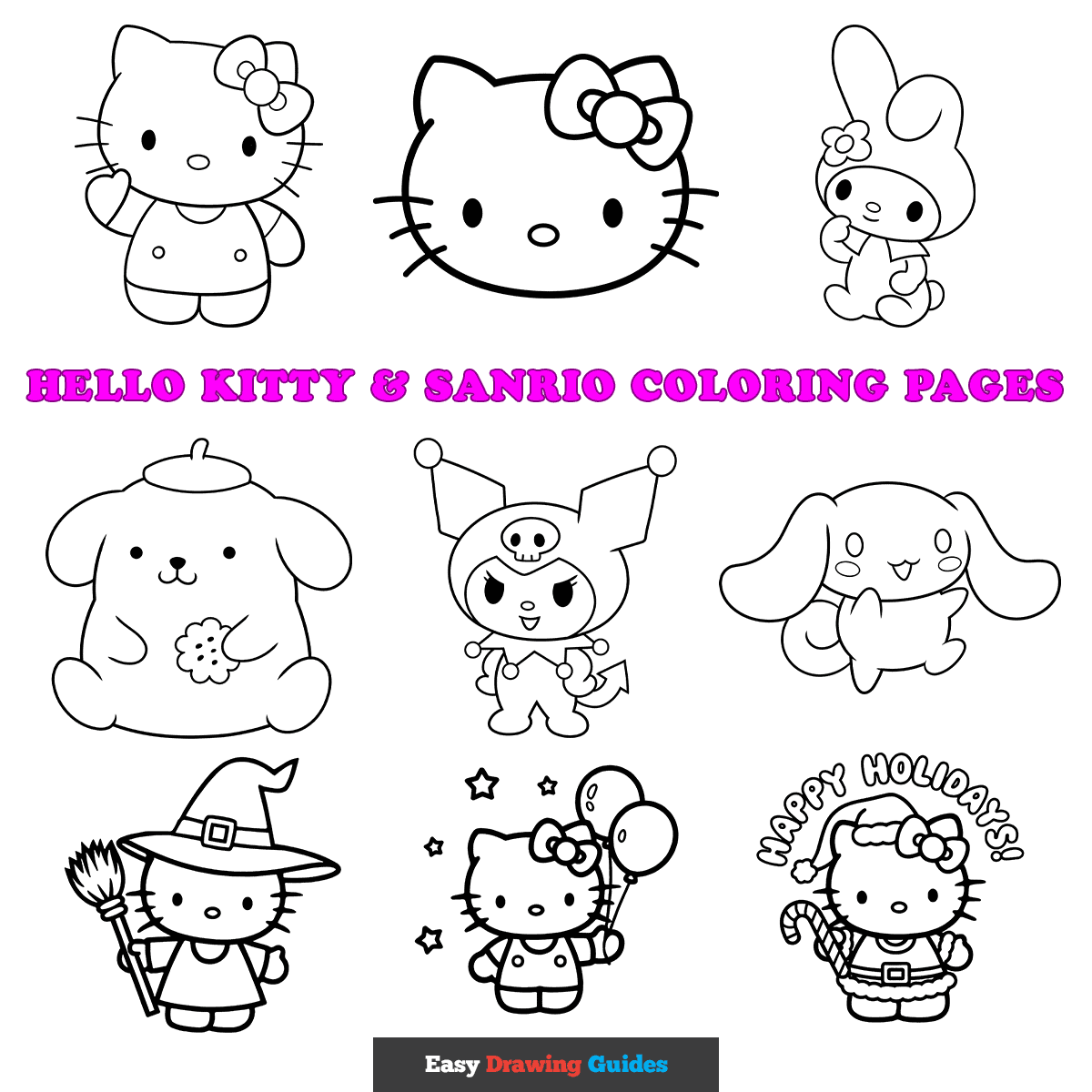 hello kitty coloring sheets printables