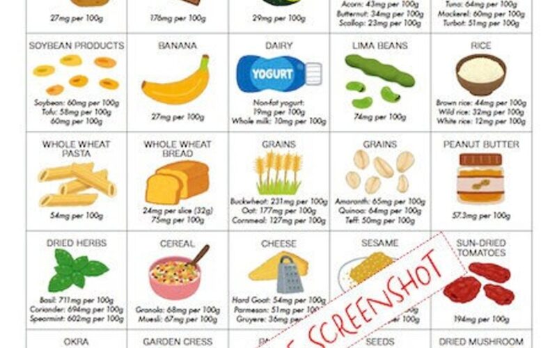 High Magnesium Foods Poster List PRINTABLE DOWNLOADS Patient Education Guide Food Planner Cheat Sheet For Healthy Eating 1 page PDF Etsy
