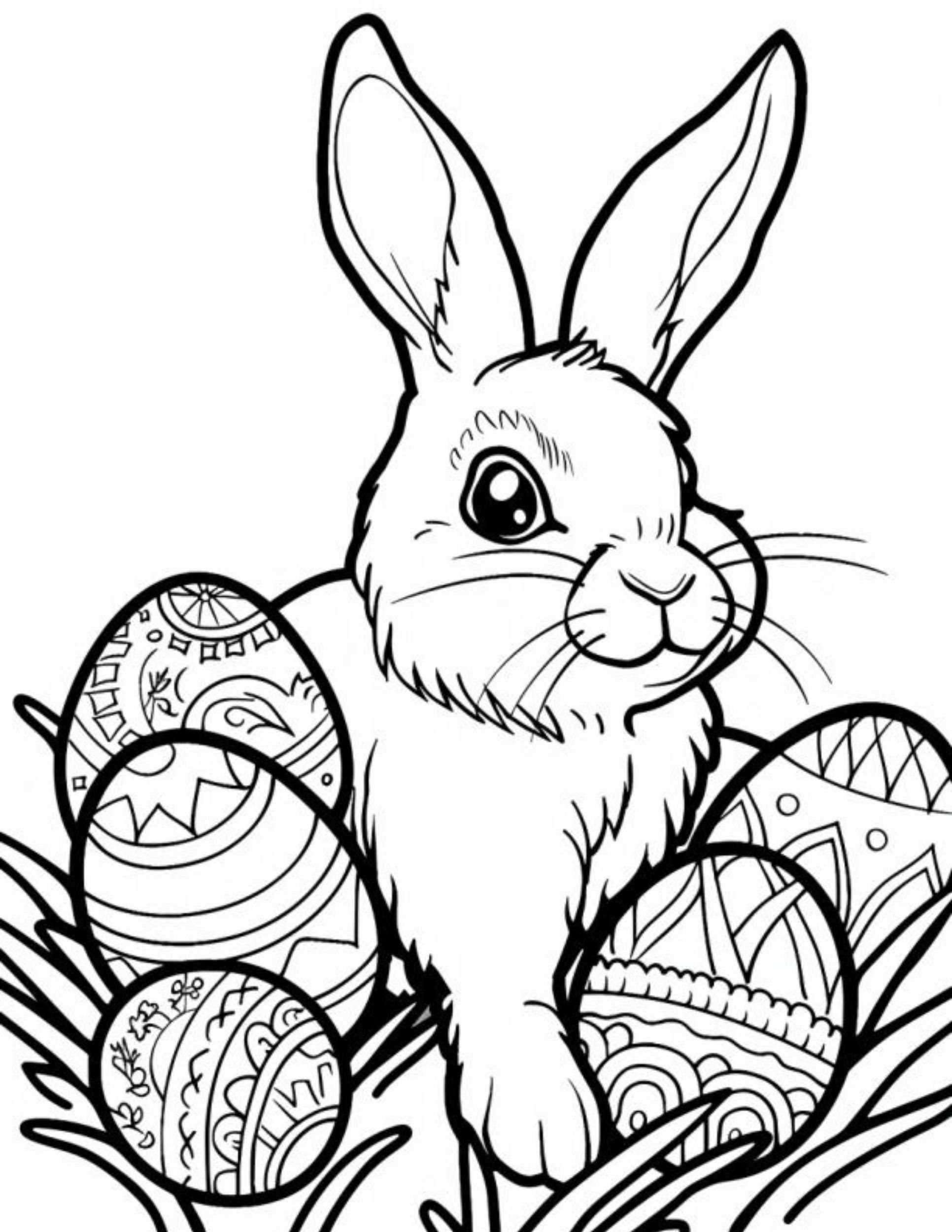 printable bunny coloring sheets