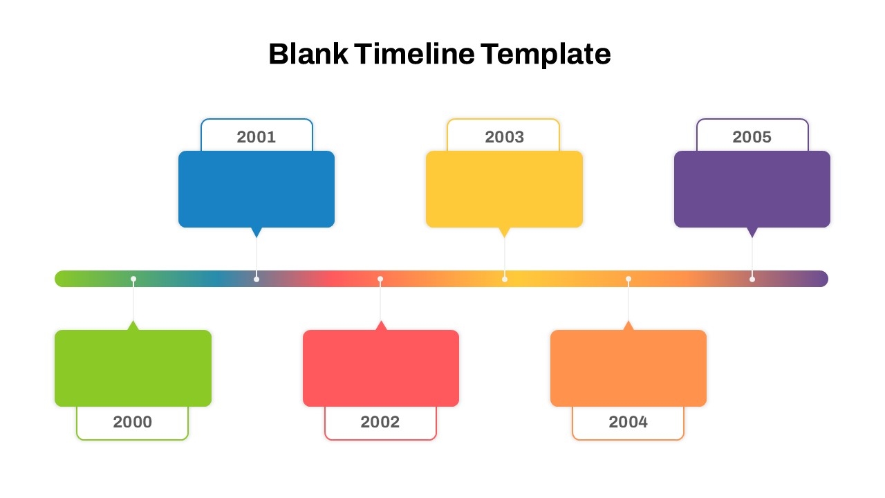 Horizontal Blank Timeline PowerPoint Template And Google Sides SlideKit