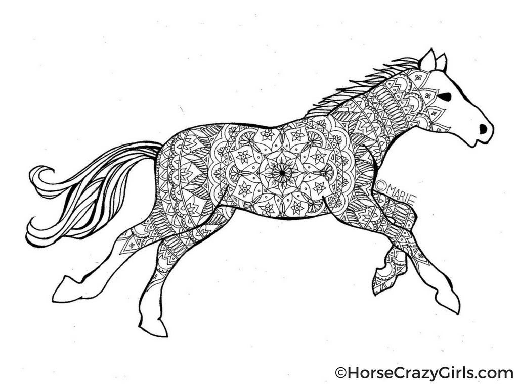 free horse printable coloring pages