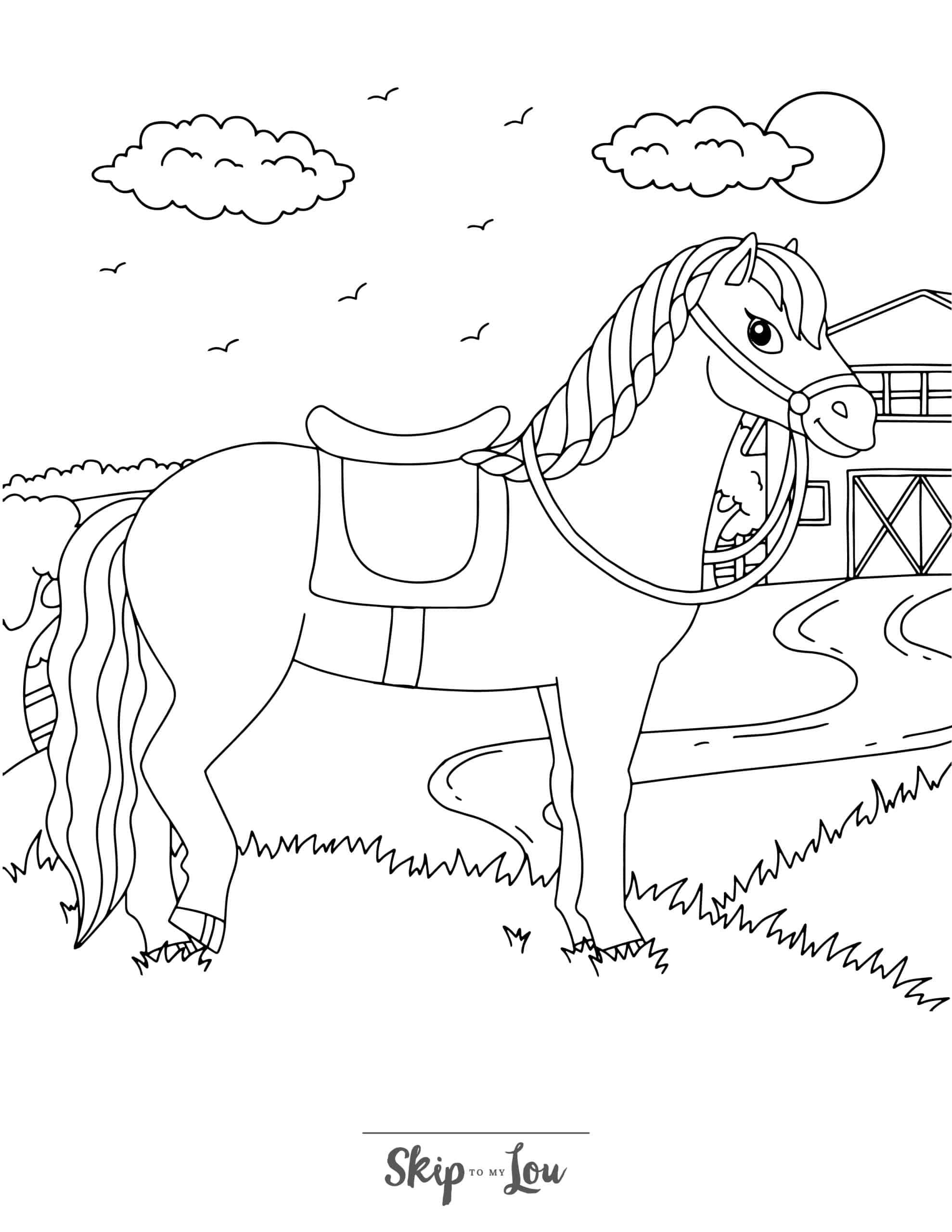 horse coloring sheets printable