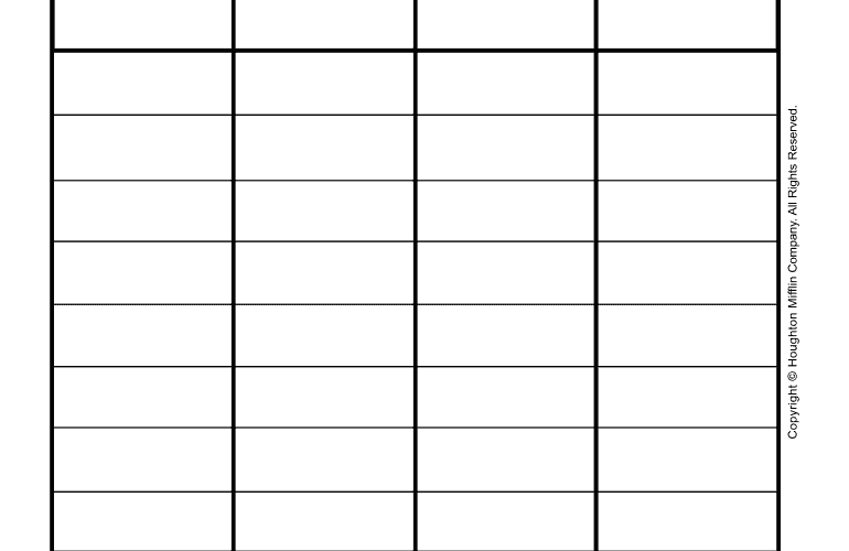 Houghton Mifflin Four Column Chart Form Fill Online Printable Fillable Blank PdfFiller