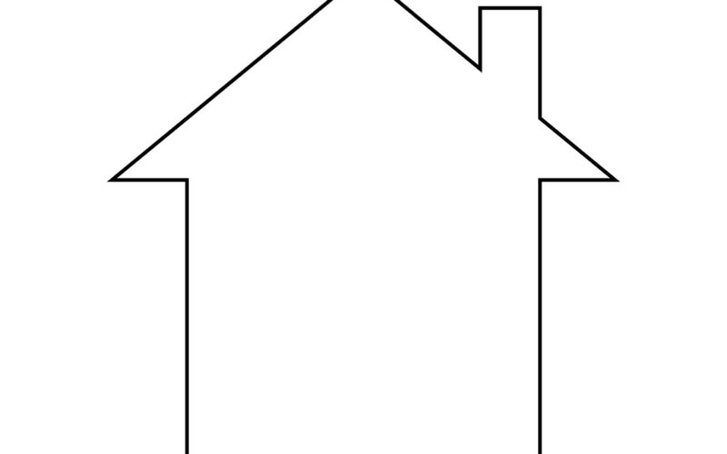 House Templates Free Blank House Shape PDFs