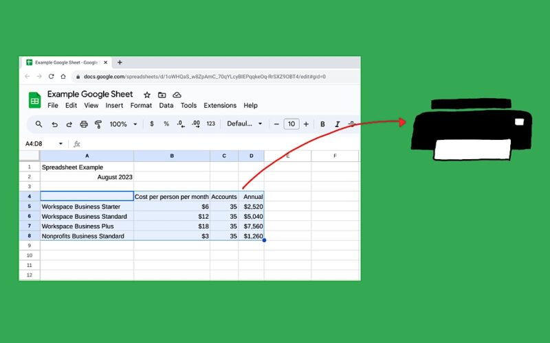 How To Set The Print Area In Google Sheets Step by Step Guide