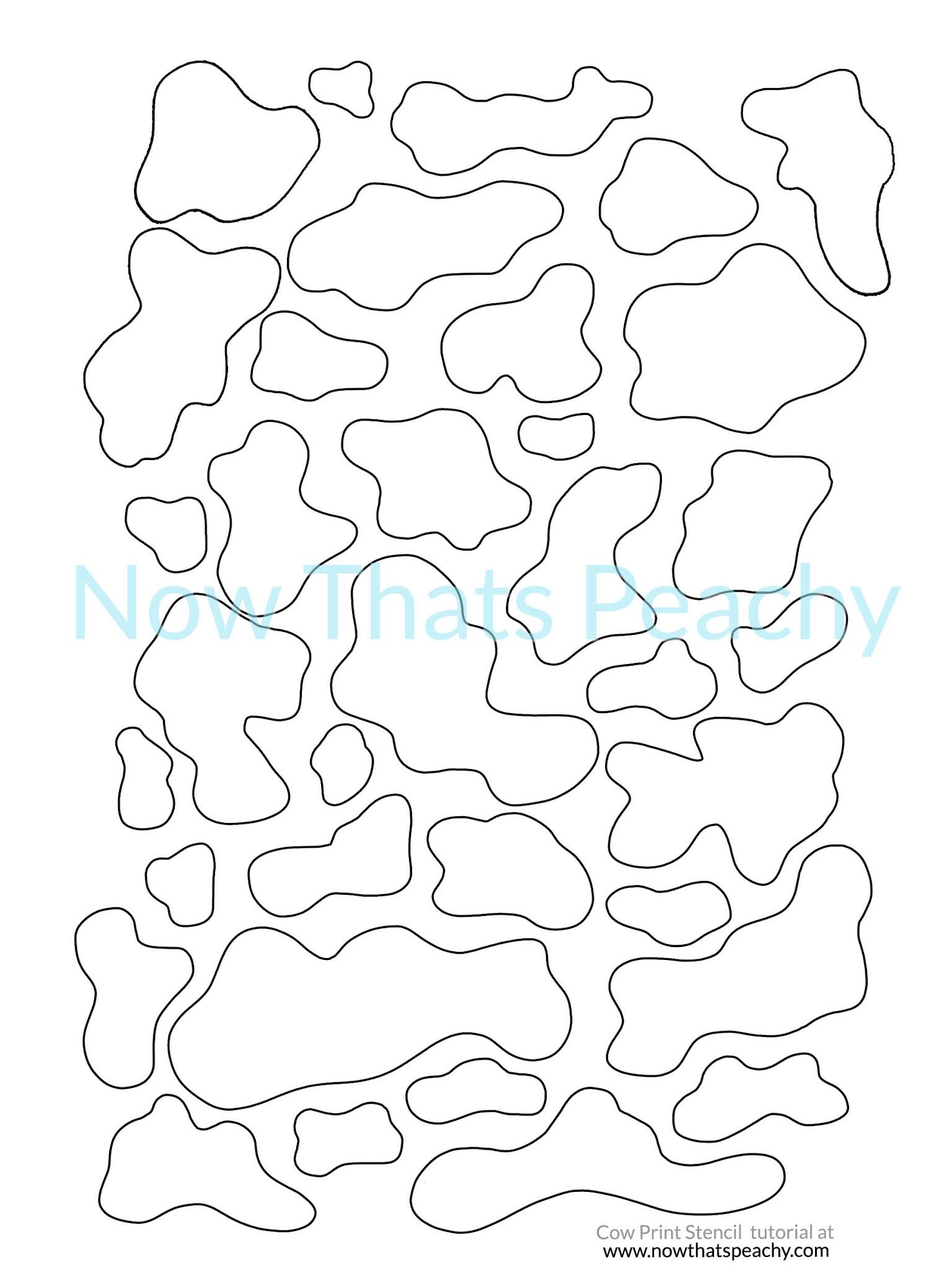 cow template printable