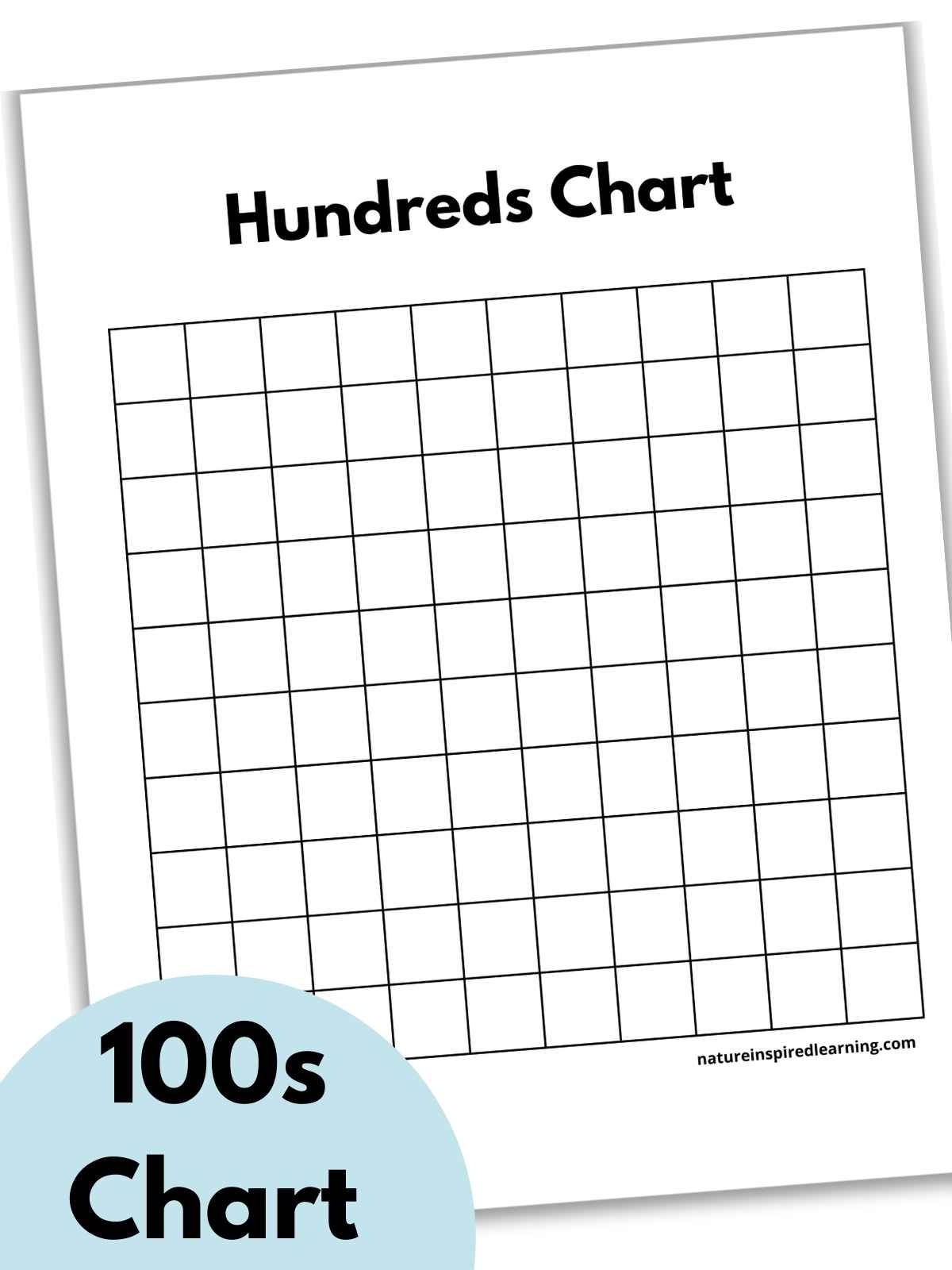 printable 100 chart