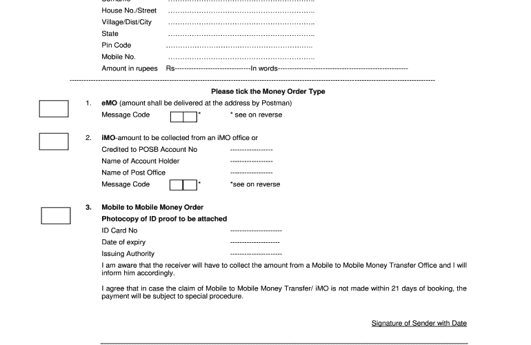 IN Combined Money Order Form Fill Online Printable Fillable Blank PdfFiller