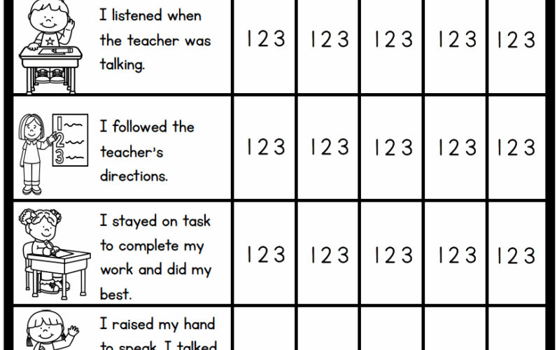 Individual Behavior Chart Freebies Sarah s Teaching Snippets