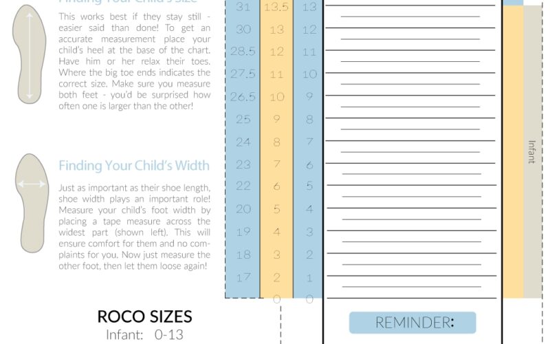 Infographic The Easiest Way To Measure Your Child S Shoe Size Roco Clothing