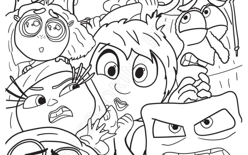 Inside Out 2 Coloring Pages