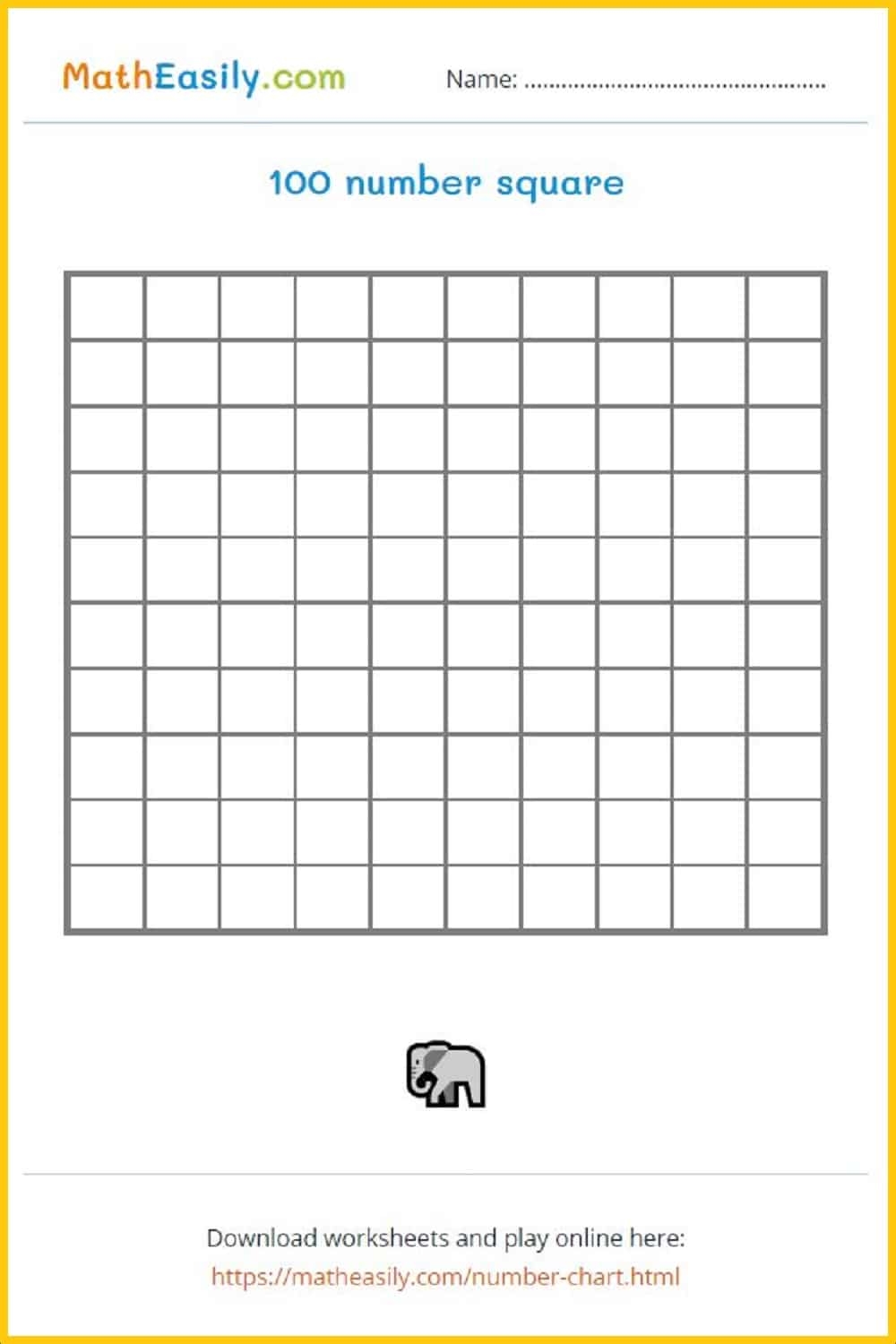 blank hundreds chart printable