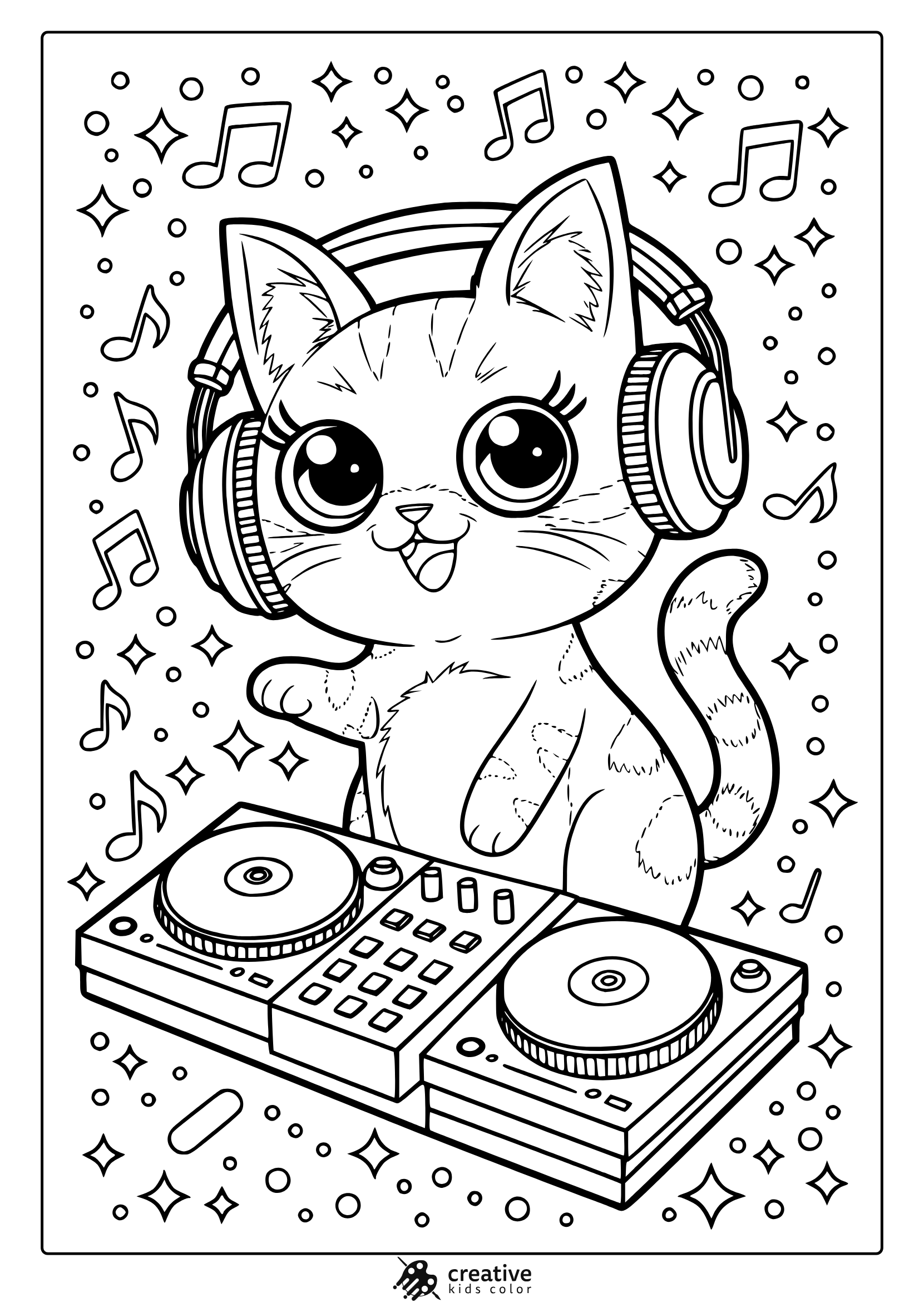 printable coloring pictures cat
