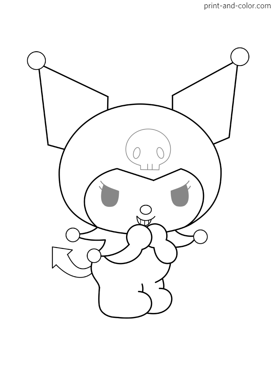 kuromi coloring pages printable