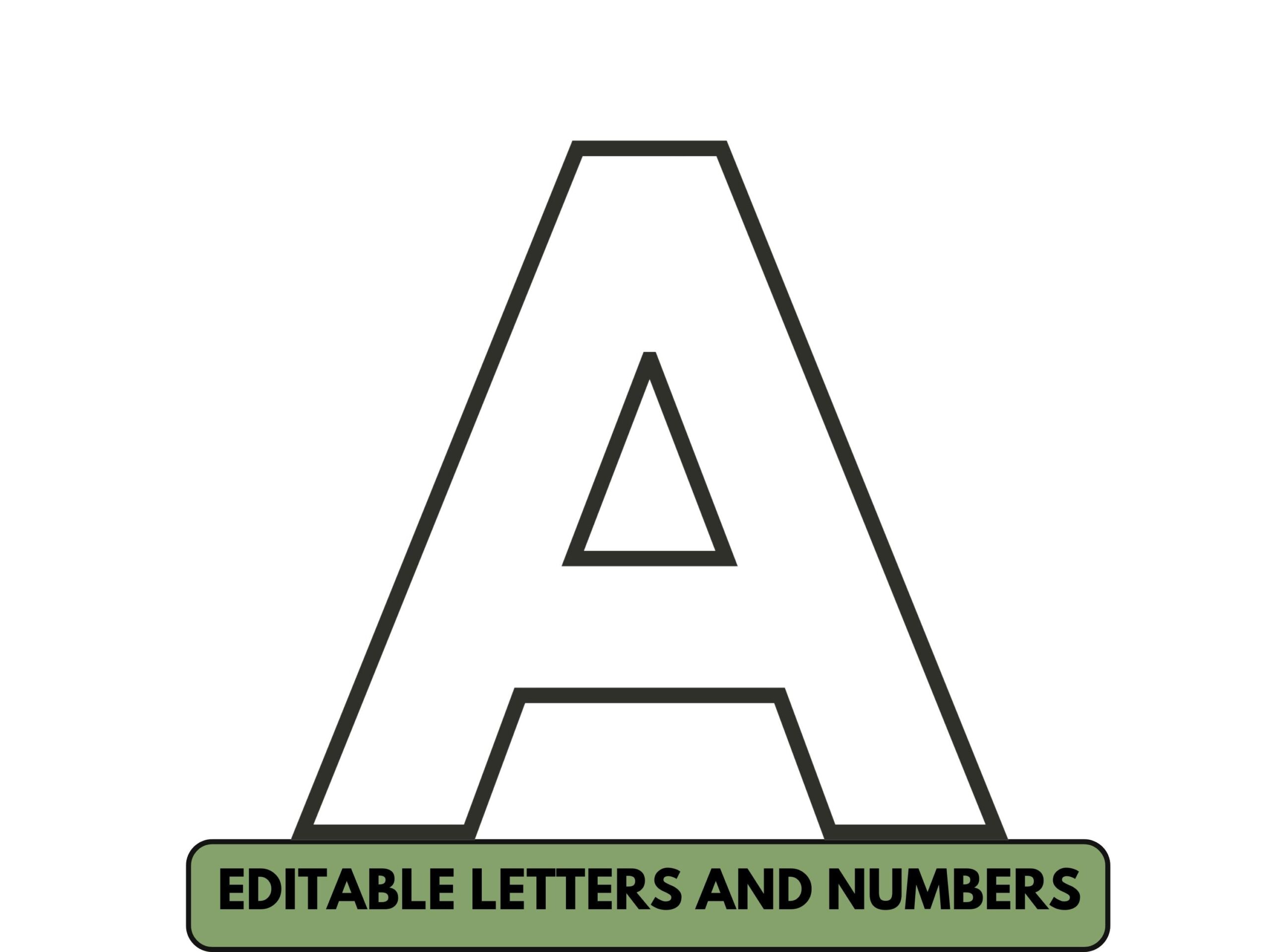 Large Alphabet Letters For Classroom Editable Size Big Letters Templates Printable Block Letter Of The Week Bulletin Board Letters Etsy