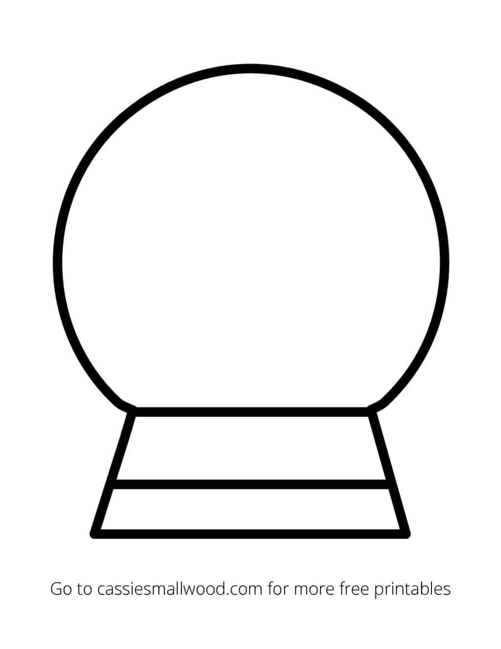 Large Blank Free Snow Globe Template Cassie Smallwood