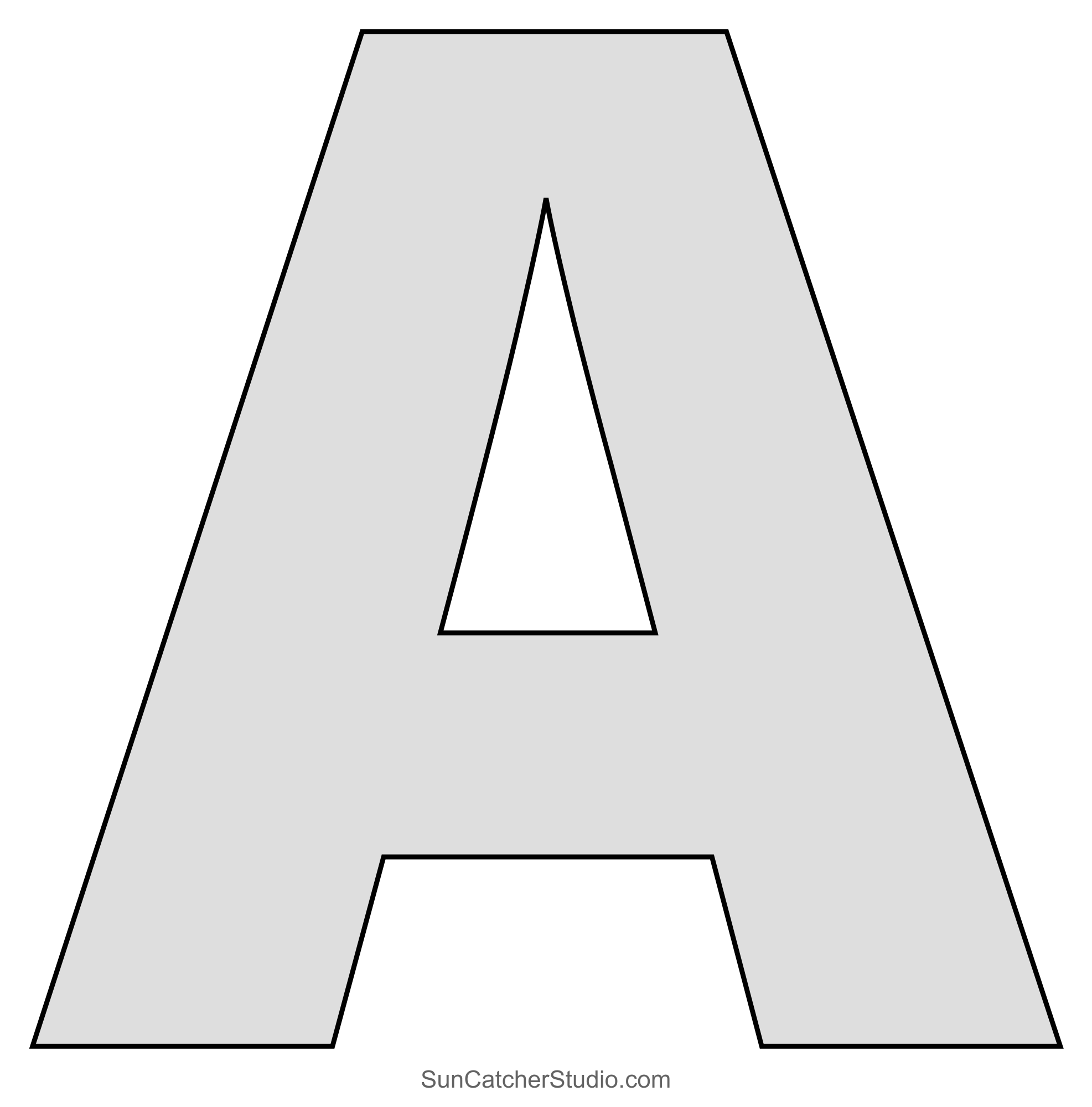large letter a printable