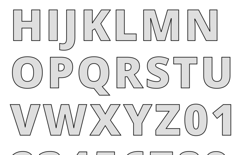 Large Letter Stencils Printable Alphabet Lettering Font Free Printables Monograms Design Tools Patterns DIY Projects