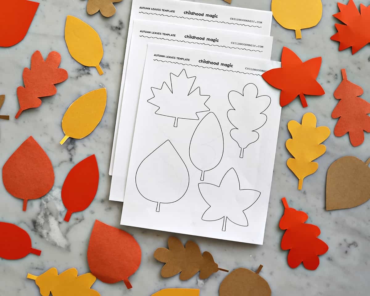colorful leaves printable