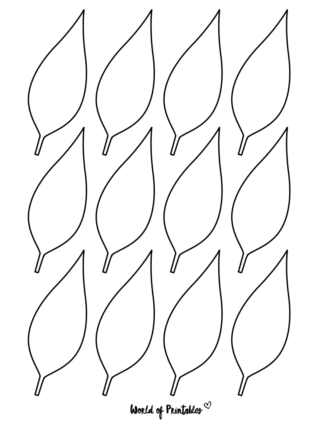 Leaf Printable Cut Out Printable Party Favors Leaf Printable Cut Out Printable Party Favors