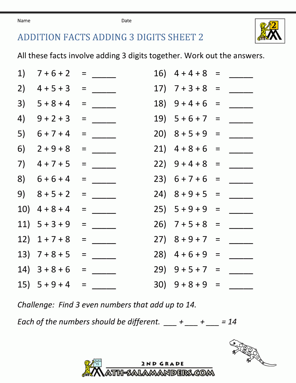 Learning Addition Facts To 12 Learning Addition Facts To 12
