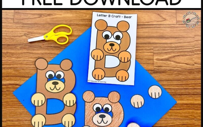 Letter B Craft Alphabet Crafts A Spoonful Of Learning