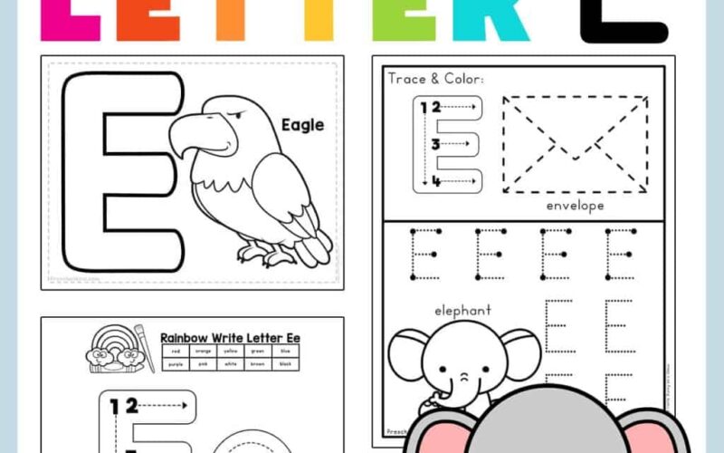 Letter E Preschool Printables Preschool Mom
