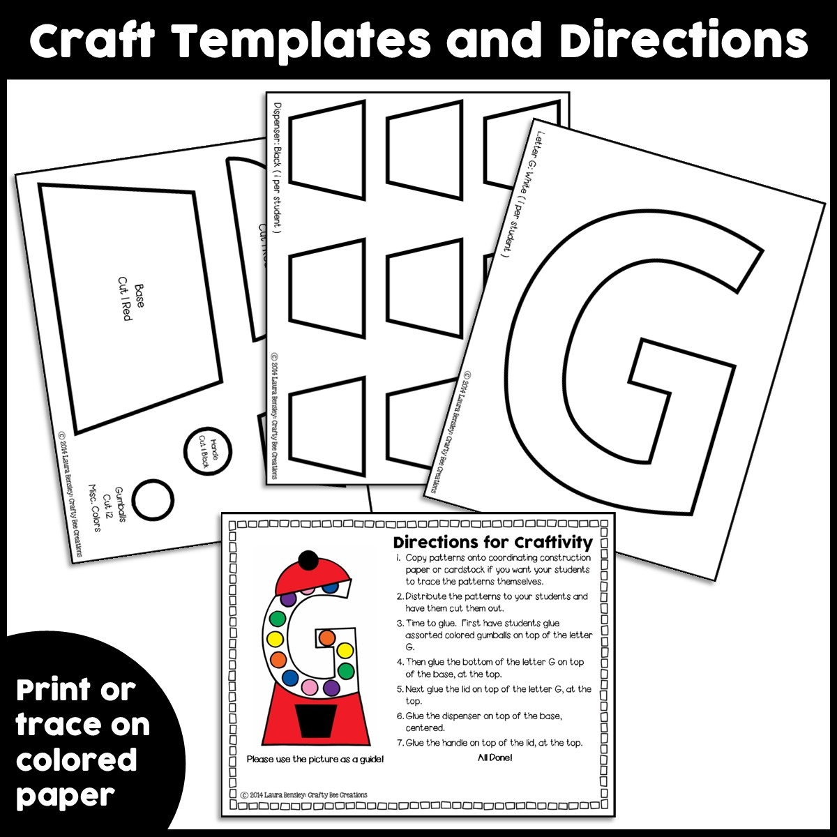 Letter G Craft Gumball Machine Craft Alphabet Crafts Uppercase Activities Made By Teachers
