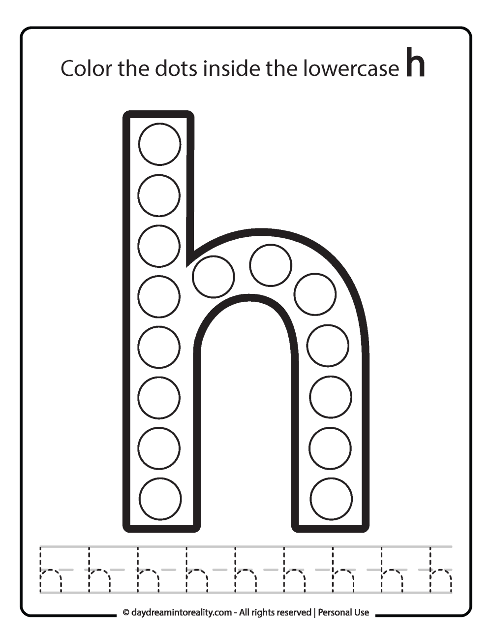 letter h printable