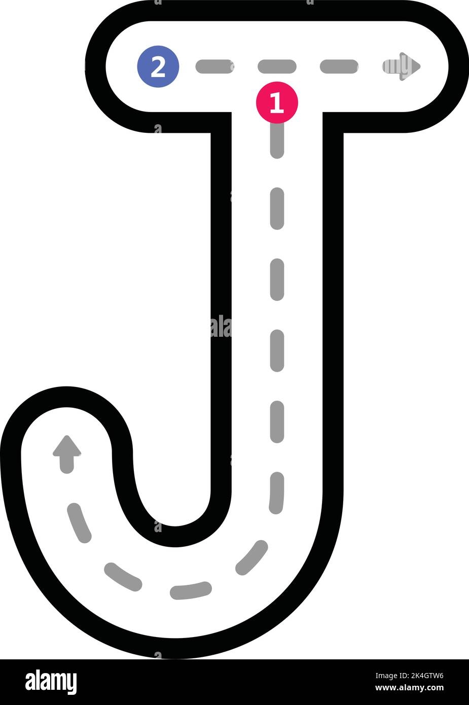 Letter J Tracing Hi res Stock Photography And Images Alamy